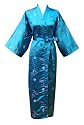 Kimono Robe - Brocade Mini Cherry Blossom & Bamboo (Long)