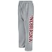 Adidas Nebraska Cornhuskers Grey Vertical Open Bottom Sweatpants