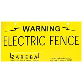 Zareba Electric Fence 4 x 8 Warning Sign #WS100 from Electric Fences