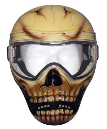 Save Phace OU812 Series Lazarus Tactical Mask with Brown Skeletonwith Rwi (Replaceable/Washable/Interchangeable Foam)
