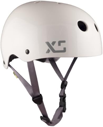 XS Helmets Classic Skate Helmet, Gloss White, Medium/Large