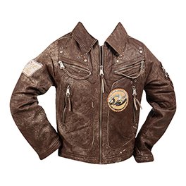 DIESEL Blouson Cuir Josbo Enfant Marron Marron S