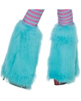 Aqua Fluffies Leg Warmers