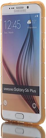 Samsung Galaxy S6 edge plus,Junyaa [Crystal Clear] Premium Clear Flexible Soft TPU Case for Samsung Galaxy S6 edge plus egde+ G9280 (Gold Clear)