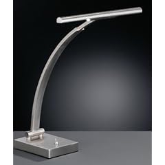 Diara Klavierleuchte Tischleuchte Nickel matt 2x 20W