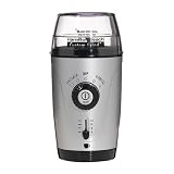 Hamilton Beach 80365 Custom Grind Hands-Free Coffee Grinder, Platinum