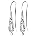 Dreambell 2 pcs 925 Sterling Silver Teardrop Dangle Earwire Earring Connector Hook With Clear Cz Crystal
