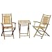 3 Piece Set with Short Bamboo Table