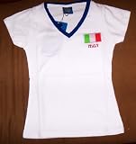2010 WORLD CUP LADIES SPANDEX STRETCH italy SOCCER TSHIRT SIZE XL (WHITE VERSION)