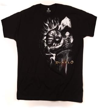 Diablo III Tyrael Side Men Black T-Shirt (XXL)