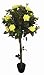 Artificial Rose Lady Ball Tree (yellow) - 120cm - Real Wood Stem