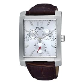 Pulsar - PP5005X1 - Montre Homme - Quartz Analogique - Bracelet Cuir Marron