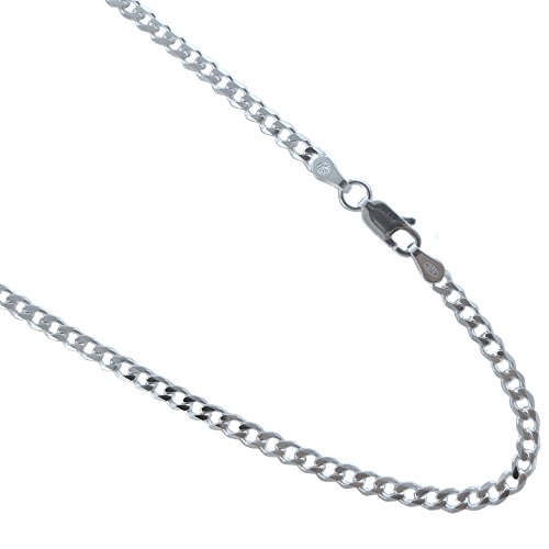 3mm Sterling Silver Curb Chain. 16,18,20,22,24,30 inches Avaialbe .925 Italian Necklace