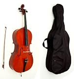 Produkt-Bild: 4/4 Cello in Natur mit Bogen und gepolsteter Tasche