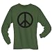 Peace Sign Long Sleeve T-Shirt in military green