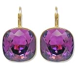Ohrringe mit SWAROVSKI ELEMENTS Amethyst - Farbe - Amethyst - Gold