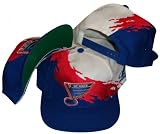 St. Louis Blues Splatter Three Tone Snapback Adjustable Snap Back Hat / Cap