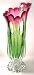 Murano Art Glass Cranberry Tall Vase C28 with certificate