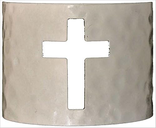 Silver Strike Sliver Hammered Cross Cuff Bracelet - LB0021rw