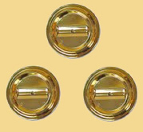 Lucite Piano Caster Cups, Brass-Plated, Set of 3 for Grand Pianos - Virtually Indestructible