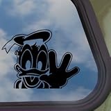 DISNEY Black Decal DONALD DUCK Car Truck Window Sticker