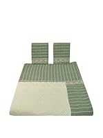 Bottega Tessile Colcha 3 Piezas (Crema/Verde)