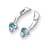Blue Topaz and Diamond Sterling Silver Earrings