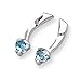 Blue Topaz and Diamond Sterling Silver Earrings