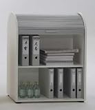 WHITE Professional Office Furniture / Filing Storage Cabinet Unit with Shelves & Shutter Door by DMF
