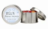 Baby Keepsake: Blue Spring Bulb Design Personalized Jelly Bean Tin - Unassembled (Set of 24)