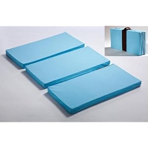 MamaDoo Kids Playard Mattress Topper, Foldable, BLUE -Made in USA