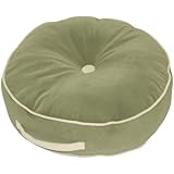 Greendale Home Fashions 20-Inch Round Floor Pillow, Hyatt fabric, Moss