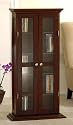Winsome 94944 Cd/dvd Cabinet W/glass Door-walnut
