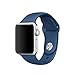 HuanlongTM New Soft Silicone Sport Style Replacement Iwatch Strap Band for Apple Wrist Watch Series 1 Series 2 (Ocean Blue 42mm M/L)