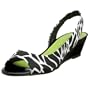 CL by Chinese Laundry Women's Barbee Wedge,Black/White Giraffe,8.5 M