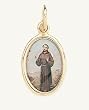 Gold Plated Religious Medal - Saint Francis