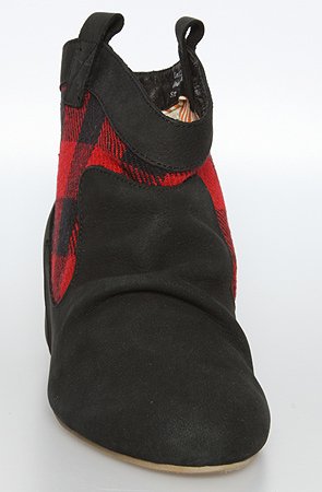80%20 The Melody Ankle Hidden Wedge Bootie in Black & Red Buffalo,Shoes for Women from 80%20