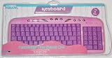Spill Resistant Pink and Purple Keyboard with 11 Internet and Multimedia Shortcut Keys