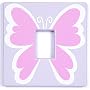 Pink Butterfly Light Switch Cover