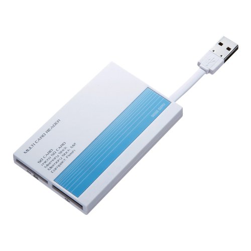 SANWA SUPPLY ADR-ML10BL USB2.0 カードリーダー ブルー