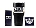 Yeti Rambler Tumbler Cups with Lids, 30 oz, Set of 2-Red+Black