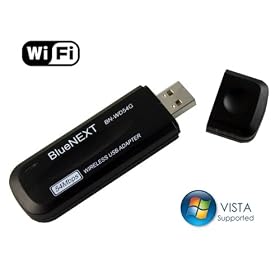 USB BlueNEXT Wireless Adapter 54Mbps - 802.11g/b Vista Ready Boost installed!