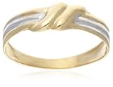 Image of 9ct Two Tone Gold AMR321127 Ladies Band Ring