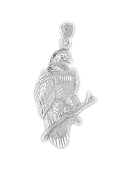 Clevereves 14K White Gold Pendant Eagle 7.5 - Gram(s)