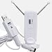 from August August DTA225W Amplified Freeview TV Aerial - Portable Digital Antenna with Signal Booster for USB TV Tuner / DVB-T Television / DAB Radio - With Suction Cup and Clip Mount Model DTA225W