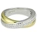 Esprit Damen-Ring purity glam gold 925 Sterlingsilber vergoldet 58 Zirkonia farblos Gr. 17 ESRG91722B170