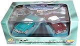 Hot Wheels Collectibles - 40th Anniversary of the Classic Two-Seat Thunderbird (1957-1997) - Limited Edition Two Car Set w/Display Case