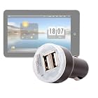 DURAGADGET Double USB Car Charger For Epad Superpad 10.2 TABLET PC FLYTOUCH 3 X220 (HDMI 1080P 16GB), Flytouch Superpad 7 10 Inch Tab-PC (Android 4.0.4, 1GB DDR3 Allwinner CPU processor 1.2GHZ, 20 GB Memory) And Epad Yooyel Android 2.2 Tab (Wifi + 3G)