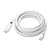 Cable Matters 4K Mini DisplayPort to HDMI Adapter Cable in White 15 Feet - Thunderbolt and Thunderbolt 2 Port Compatible