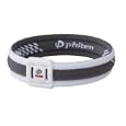 Phiten Titanium Bracelet X30 Edge, White / Gray, 7.5 Inch